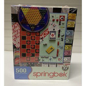 Springbok 500 Piece Jigsaw Puzzle "Board Games"‎ New Sealed! USA